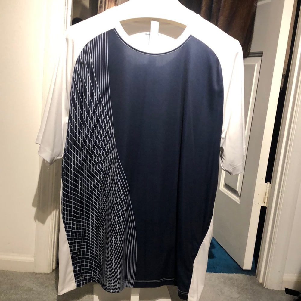 NordicTrack Navy and White Graphic Shirt